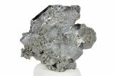 Metallic Bournonite Crystal with Pyrite and Quartz - Bolivia #248466-1